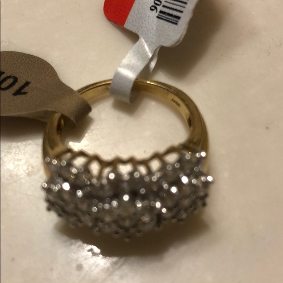 10 K Gold Ring 2 CTTV Diamand Ring New 6.5 - Picture 6 of 8